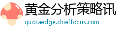 黄金分析策略讯